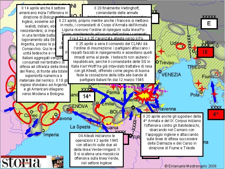 -------xxxxx-- LEanche OPERAZIONI Il 20 finalmente Vietinghoff, Il 14 aprile il settore comandante delle