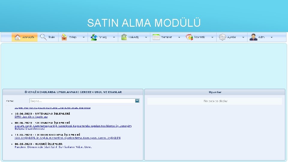 SATIN ALMA MODÜLÜ 