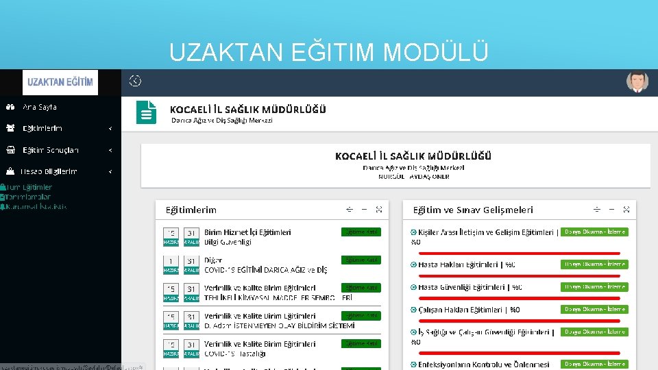 UZAKTAN EĞITIM MODÜLÜ 