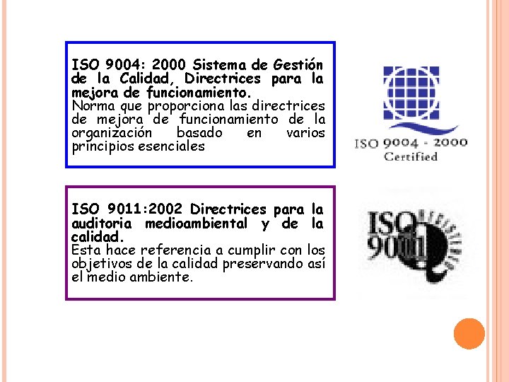 ISO 9004: 2000 Sistema de Gestión de la Calidad, Directrices para la mejora de