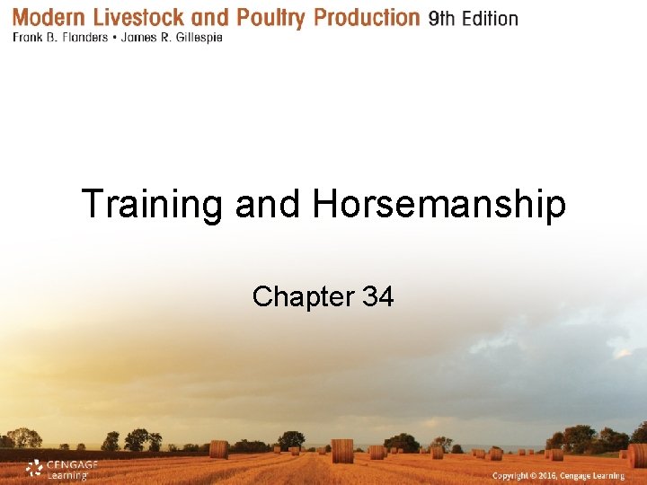 Training and Horsemanship Chapter 34 