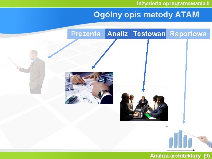 Inżynieria oprogramowania II Ogólny opis metody ATAM Prezenta Analiz Testowan Raportowa cja a ie