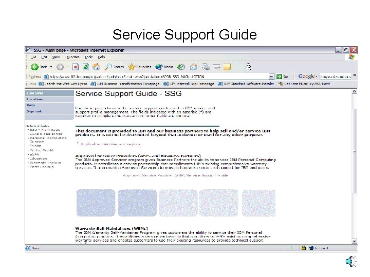 Service Support Guide 