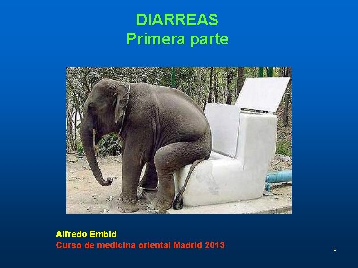DIARREAS Primera parte Alfredo Embid Curso de medicina oriental Madrid 2013 1 