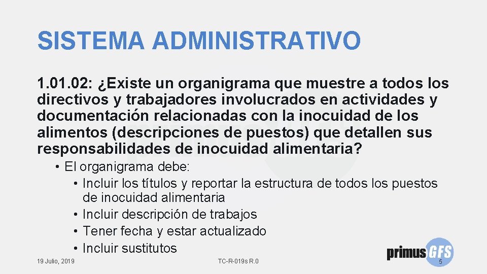 SISTEMA ADMINISTRATIVO 1. 02: ¿Existe un organigrama que muestre a todos los directivos y