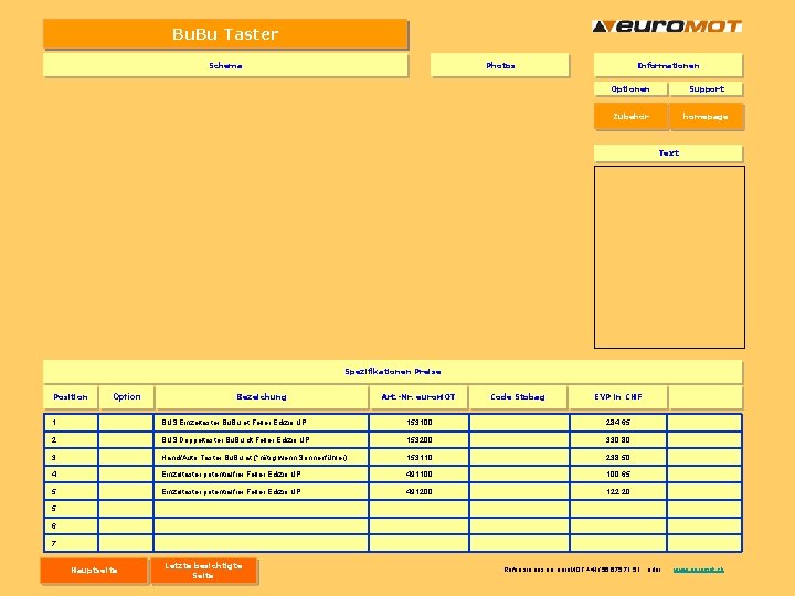 Bu. Bu Taster Schema Photos Informationen Optionen Support Zubehör homepage Text Spezifikationen Preise Position Bu. Bu Taster Schema Photos Informationen Optionen Support Zubehör homepage Text Spezifikationen Preise Position