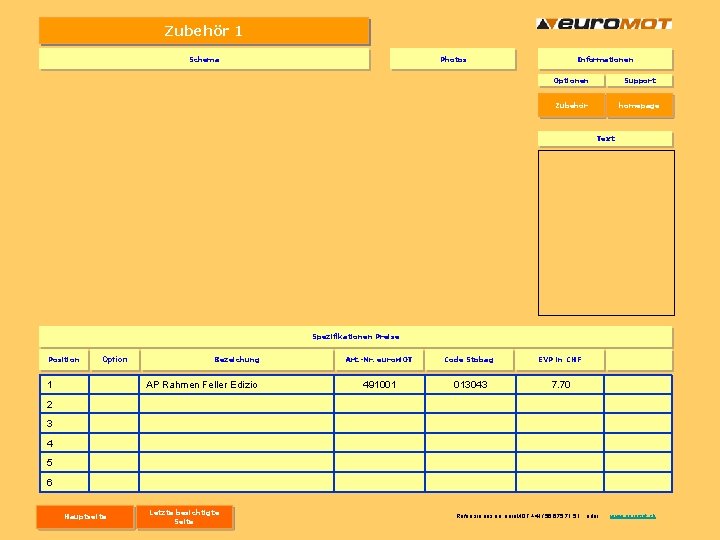 Zubehör 1 Schema Photos Informationen Optionen Support Zubehör homepage Text Spezifikationen Preise Position Option Zubehör 1 Schema Photos Informationen Optionen Support Zubehör homepage Text Spezifikationen Preise Position Option