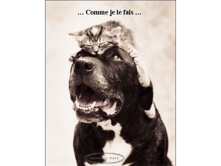 … Comme je le fais … … Comme je le fais …