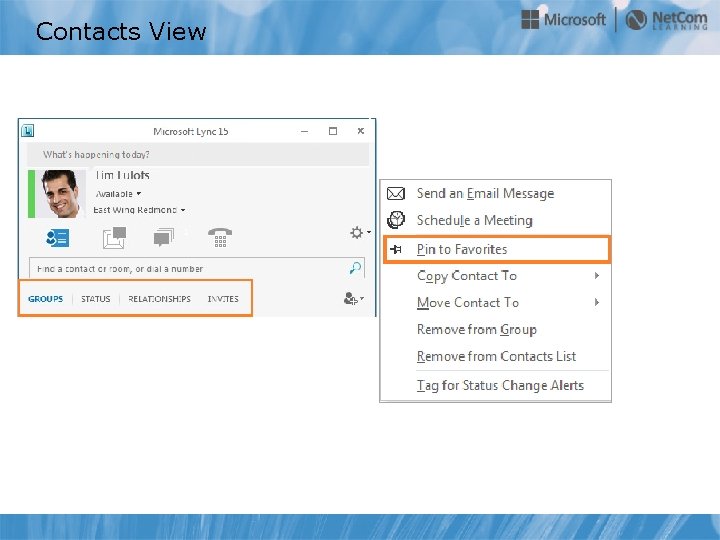 Contacts View 