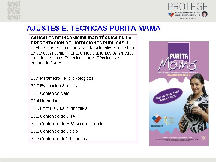 AJUSTES E. TECNICAS PURITA MAMA CAUSALES DE INADMISIBILIDAD TÉCNICA EN LA PRESENTACIÓN DE LICITACIONES AJUSTES E. TECNICAS PURITA MAMA CAUSALES DE INADMISIBILIDAD TÉCNICA EN LA PRESENTACIÓN DE LICITACIONES