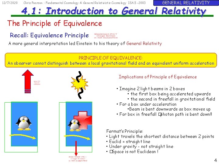 12/7/2020 Chris Pearson : Fundamental Cosmology 4: General Relativistic Cosmology ISAS -2003 GENERAL RELATIVITY