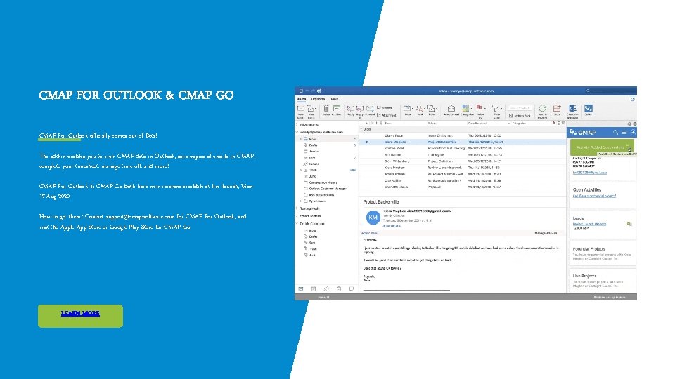 CMAP FOR OUTLOOK & CMAP GO CMAP For Outlook officially comes out of Beta!