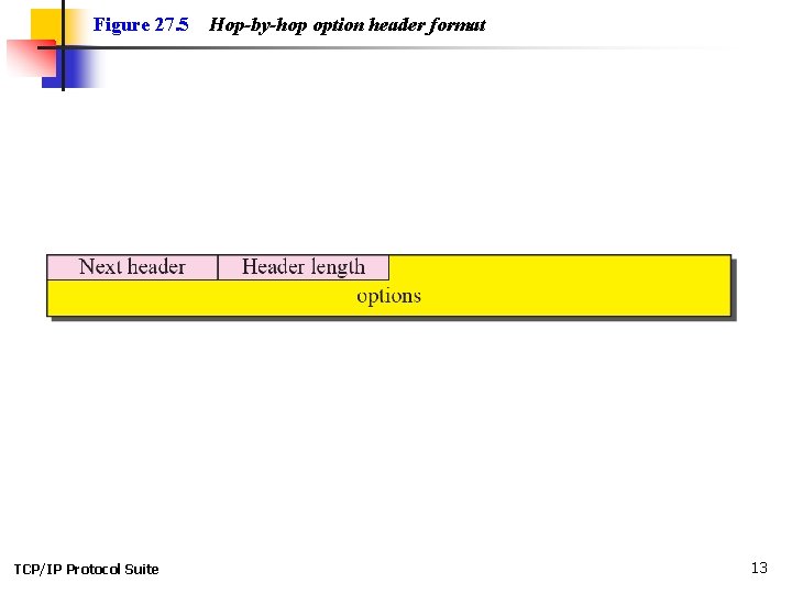 Figure 27. 5 TCP/IP Protocol Suite Hop-by-hop option header format 13 