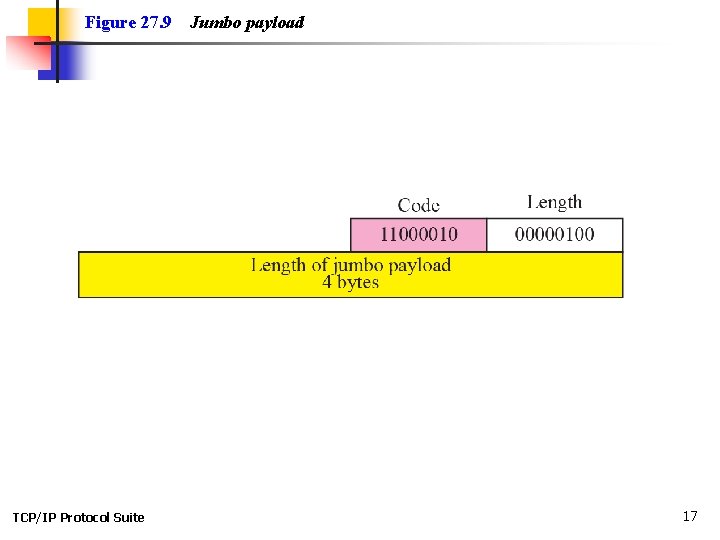 Figure 27. 9 TCP/IP Protocol Suite Jumbo payload 17 