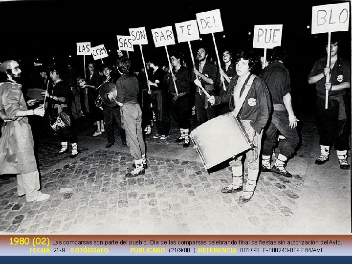 1980 (02) Las comparsas son parte del pueblo. Día de las comparsas celebrando final
