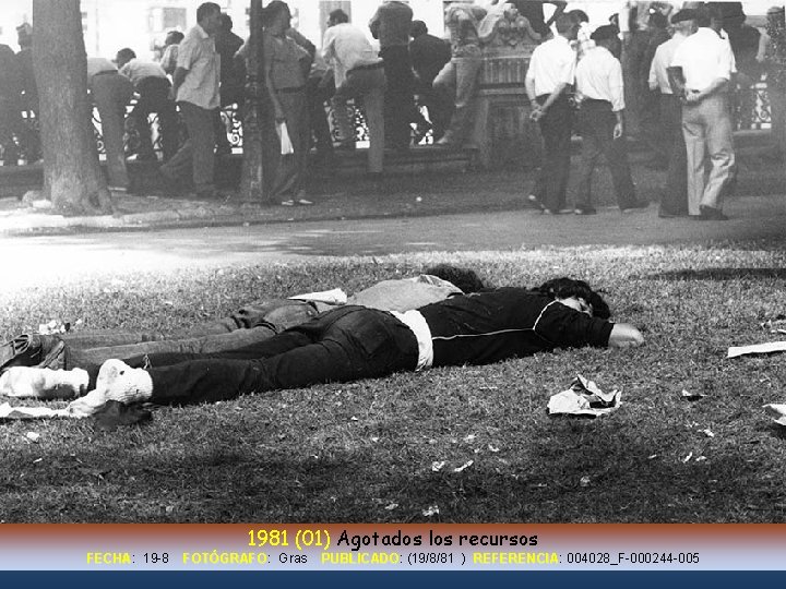 1981 (01) Agotados los recursos FECHA: FECHA 19 -8 FOTÓGRAFO: FOTÓGRAFO Gras PUBLICADO: PUBLICADO