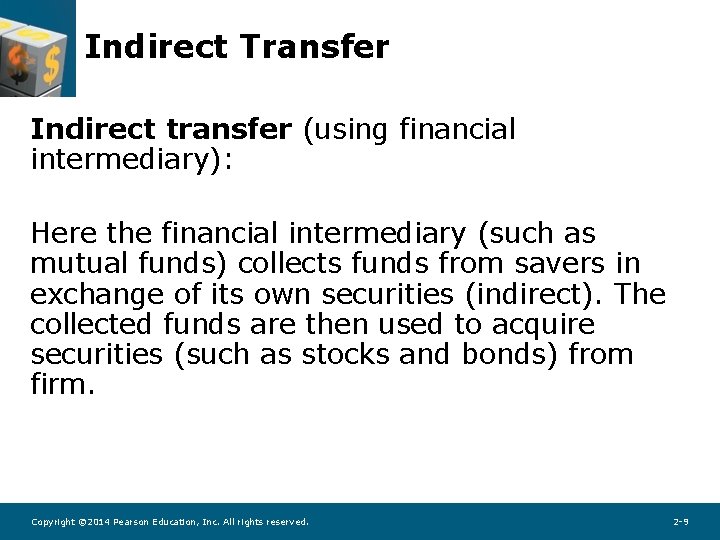 Indirect Transfer Indirect transfer (using financial intermediary): Here the financial intermediary (such as mutual Indirect Transfer Indirect transfer (using financial intermediary): Here the financial intermediary (such as mutual