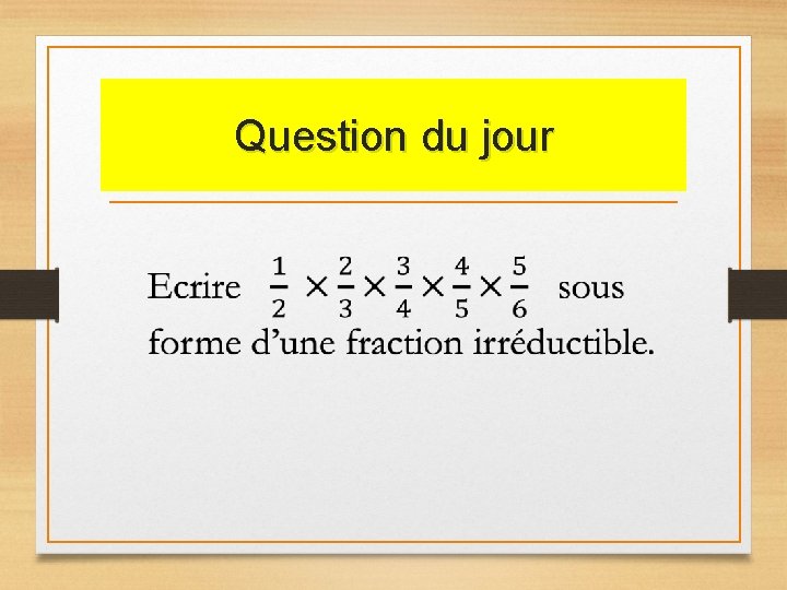 Question du jour Question du jour