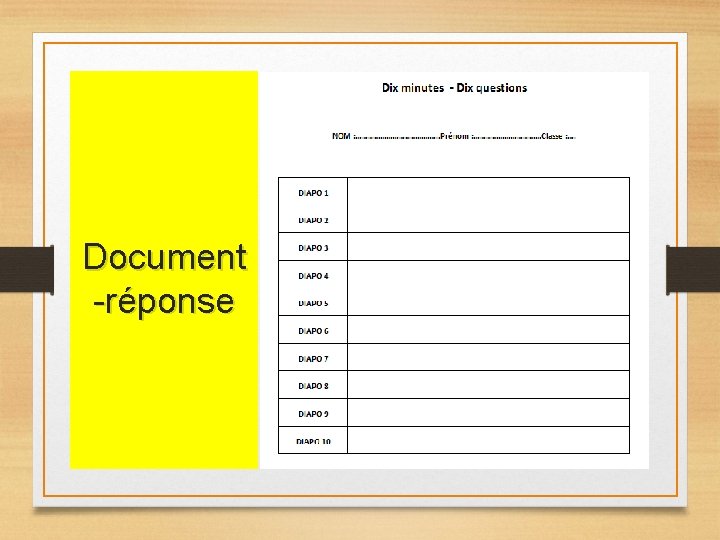 Document -réponse Document -réponse