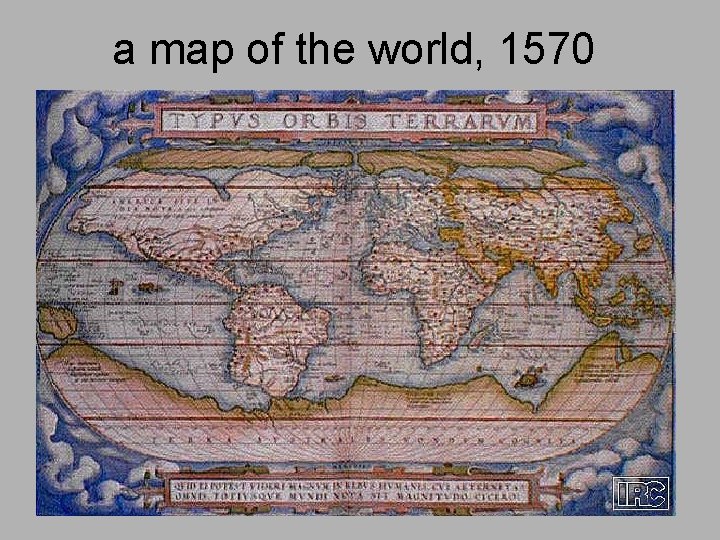 a map of the world, 1570 