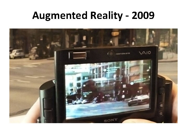 Augmented Reality - 2009 