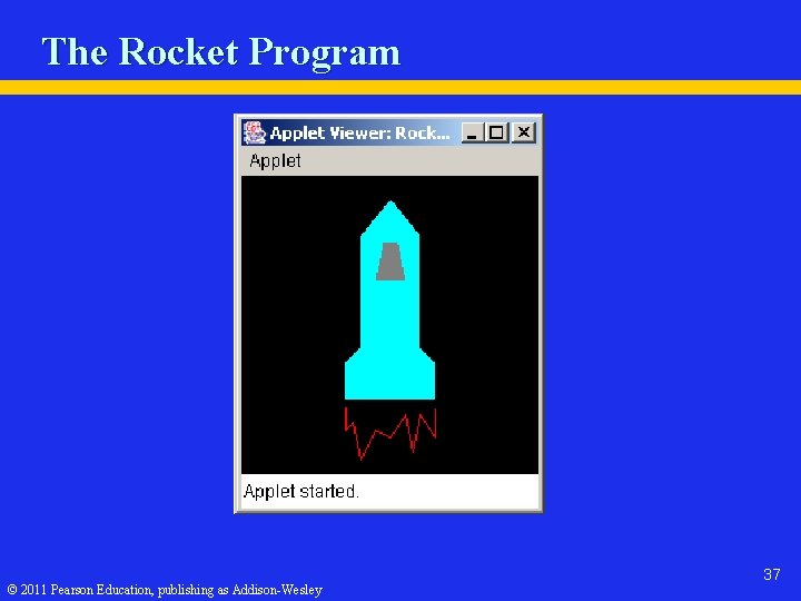 The Rocket Program © 2011 Pearson Education, publishing as Addison-Wesley 37 