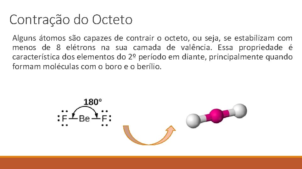 Contração do Octeto Alguns átomos são capazes de contrair o octeto, ou seja, se