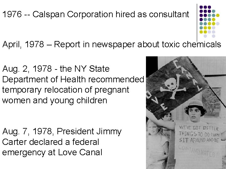 1976 -- Calspan Corporation hired as consultant April, 1978 – Report in newspaper about
