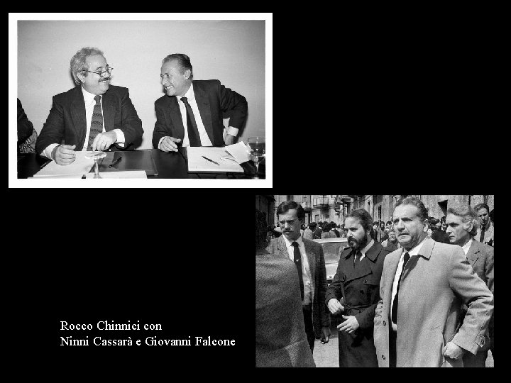 Rocco Chinnici con Ninni Cassarà e Giovanni Falcone 