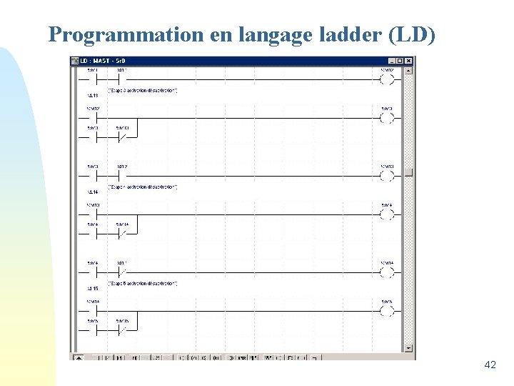 Programmation en langage ladder (LD) 42 