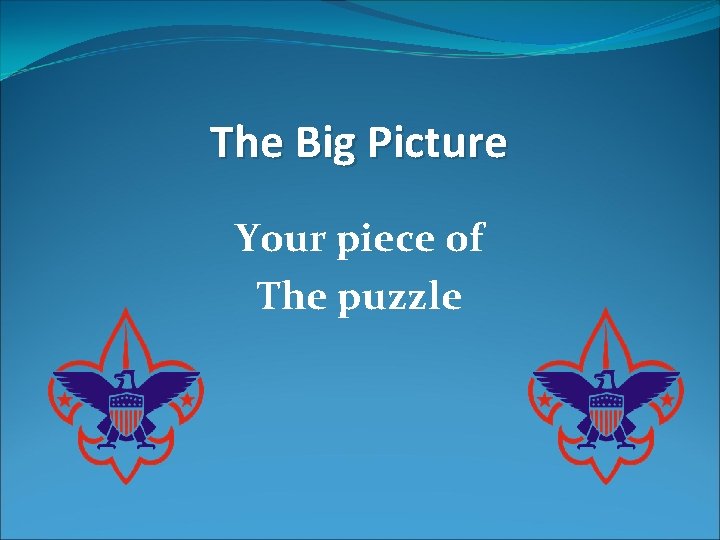 The Big Picture Your piece of The puzzle 