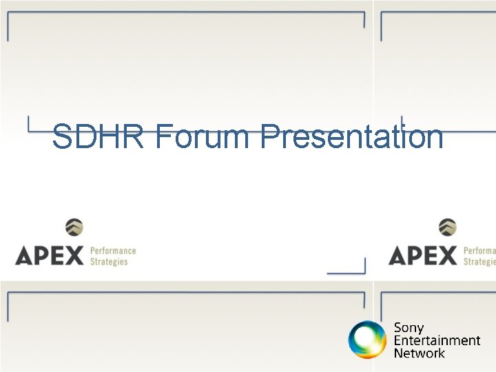 SDHR Forum Presentation 