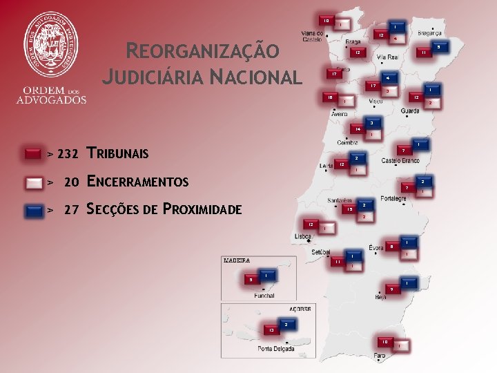 10 1 1 12 REORGANIZAÇÃO JUDICIÁRIA NACIONAL 4 5 12 11 17 4 17