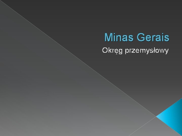 Minas Gerais Okręg przemysłowy 