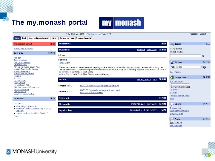 The my. monash portal The my. monash portal
