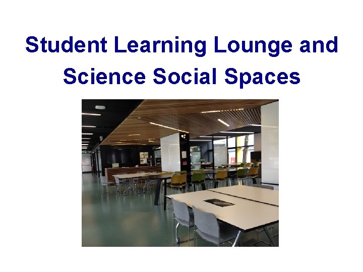 Student Learning Lounge and Science Social Spaces 