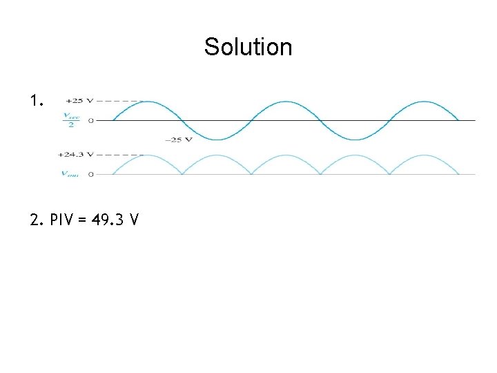 Solution 1. 2. PIV = 49. 3 V 