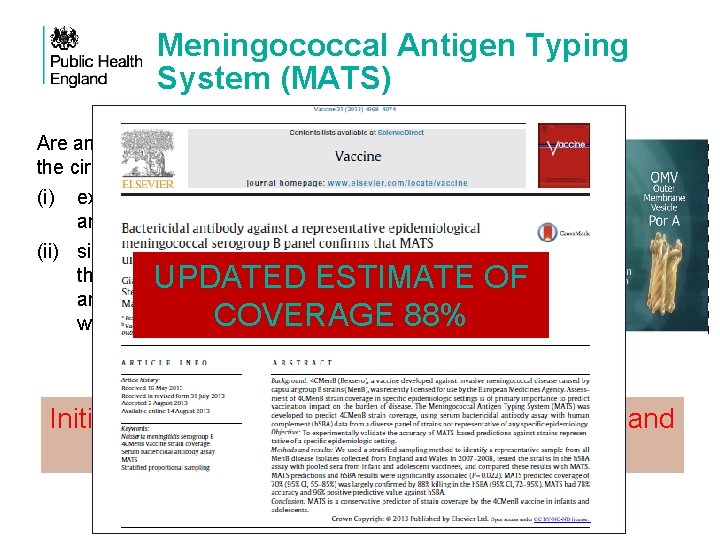Meningococcal Antigen Typing System (MATS) Are any of the Bexsero components in the circulating