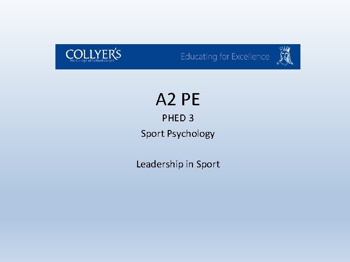 A 2 PE PHED 3 Sport Psychology Leadership in Sport 
