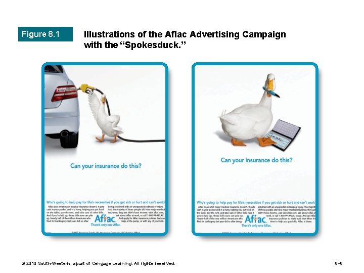 Figure 8. 1 Illustrations of the Aflac Advertising Campaign with the “Spokesduck. ” ©