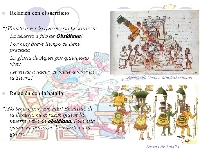 l Relación con el sacrificio: “¡Viniste a ver lo quería tu corazón: La Muerte l Relación con el sacrificio: “¡Viniste a ver lo quería tu corazón: La Muerte