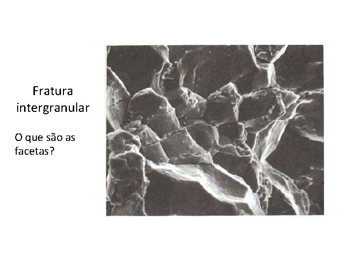 Fratura intergranular O que são as facetas? 