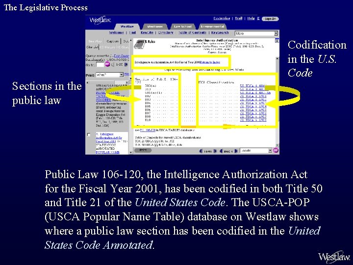 The Legislative Process Sections in the public law Codification in the U. S. Code