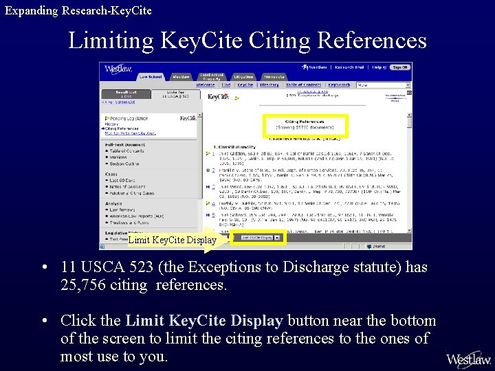 Expanding Research-Key. Cite Limiting Key. Cite Citing References Limit Key. Cite Display • 11