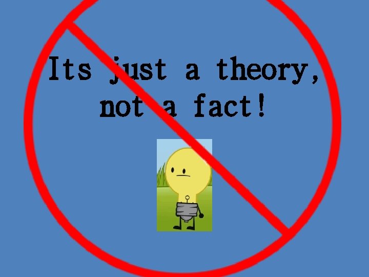 Its just a theory, not a fact! 