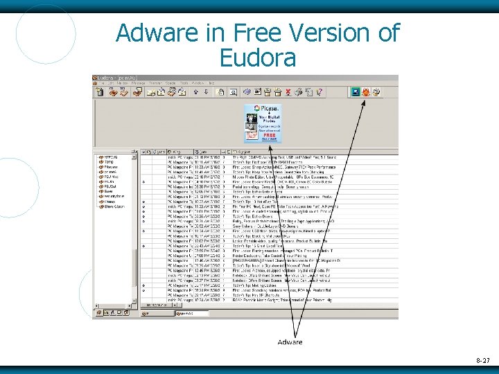 Adware in Free Version of Eudora 8 -27 