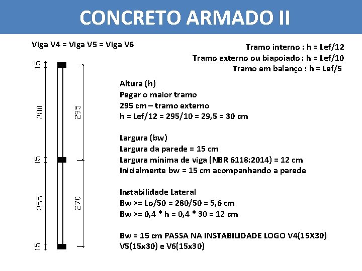 CONCRETO ARMADO II Viga V 4 = Viga V 5 = Viga V 6