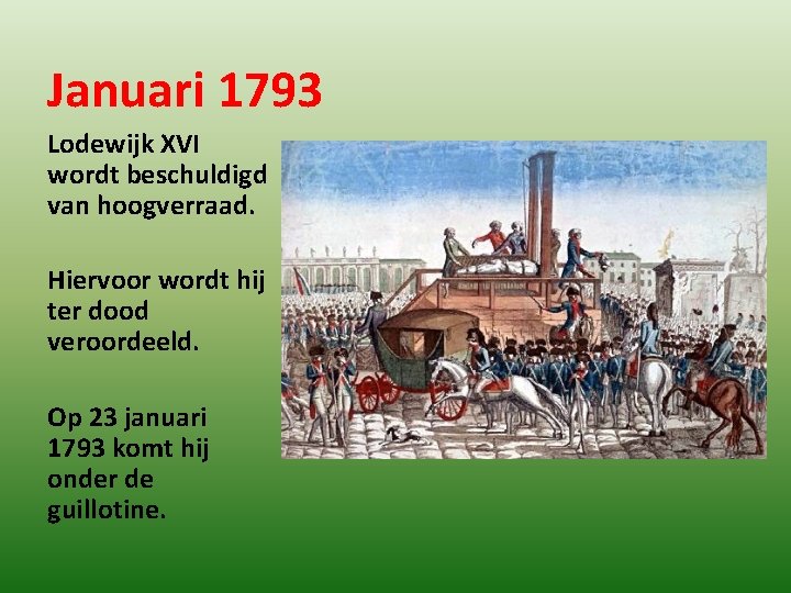 Historische overzicht Franse Revolutie De belangrijkste gebeurtenissen van