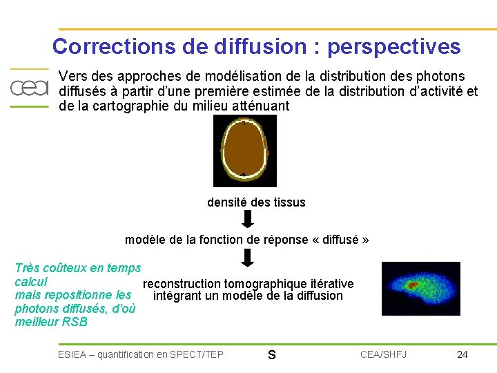 Corrections de diffusion : perspectives Vers des approches de modélisation de la distribution des