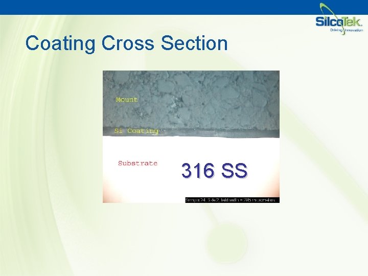 Coating Cross Section 316 SS 